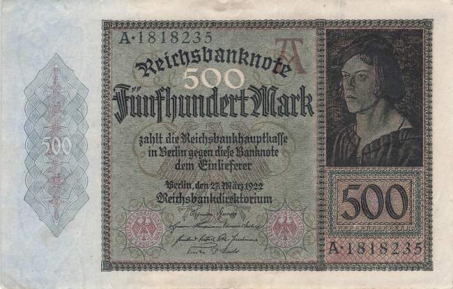 500 Mark 1922 ro.70 A